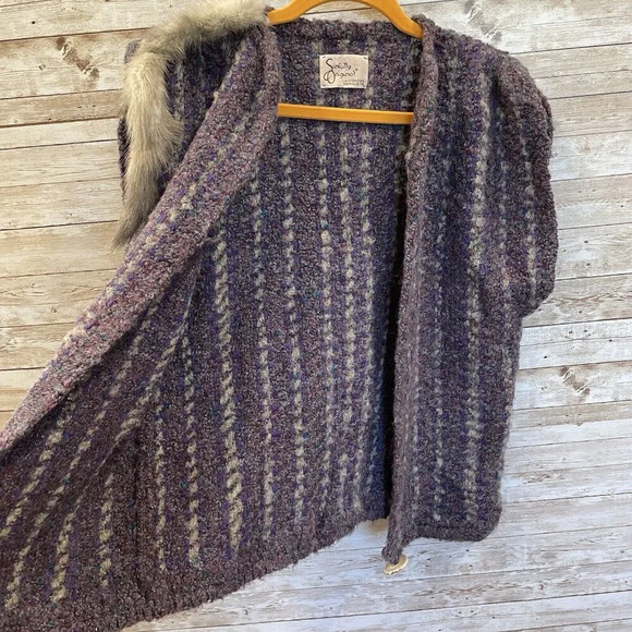 Vintage Sinfully Original Womens Vest Rabbit Fur Lin S Oglesby Knoxville TN Bone - Picture 3 of 9